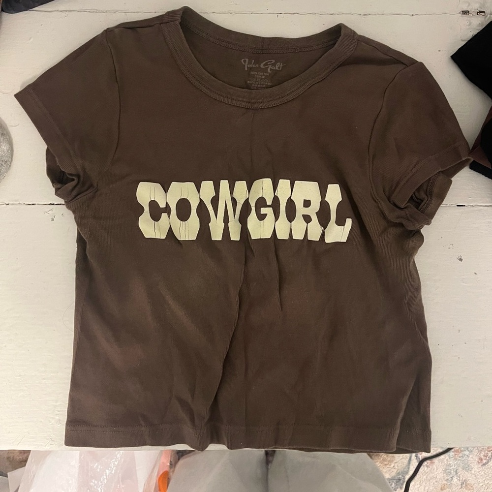 Brandy Melville cowgirl baby tee